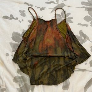 Silence + Noise Green Multicolor Tank Top M